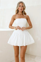 Perfection Strapless Mini Dress White