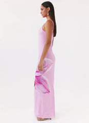 Bad News Mesh Maxi Dress - Pink Magnolia