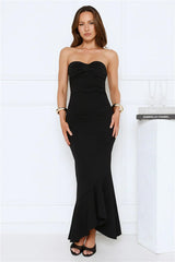 Luxe Reverie Strapless Maxi Dress Black
