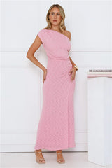 In My Style Era Off Shoulder Maxi Dress Pink
