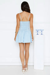 Too Exclusive Gingham Mini Dress Blue