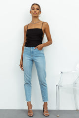 LIONESS Avaris Tie Top Black