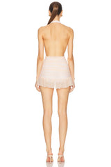 Ruffle Halter Mio Mini Dress